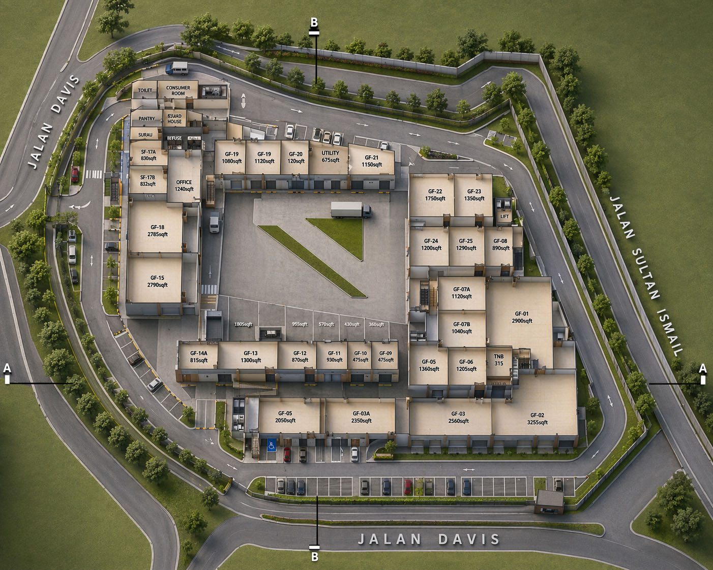 Site plan — wabi-sabi architecture and interior design by W Vision Lab Malaysia
