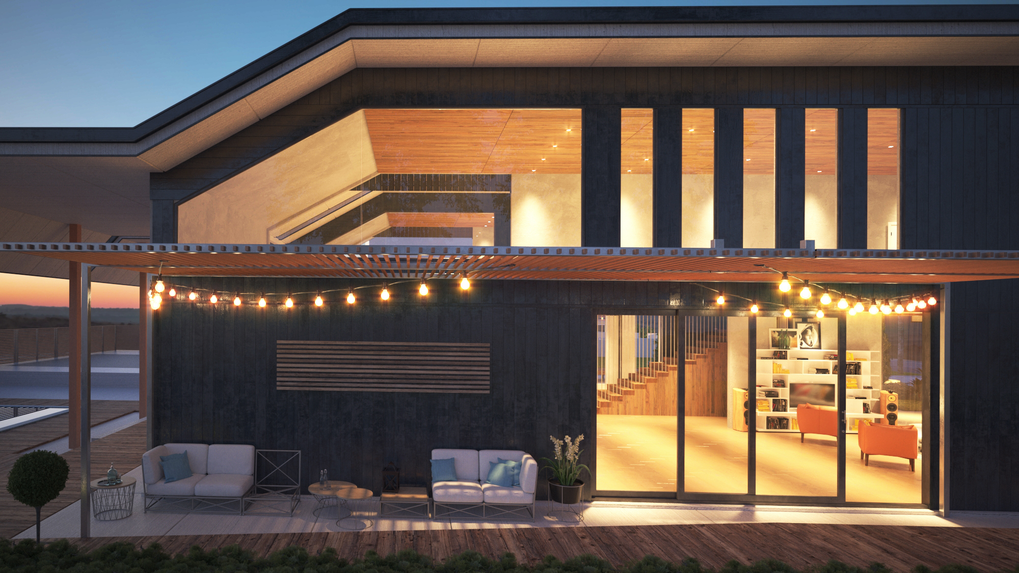 Rear terrace — wabi-sabi architecture and interior design by W Vision Lab Malaysia