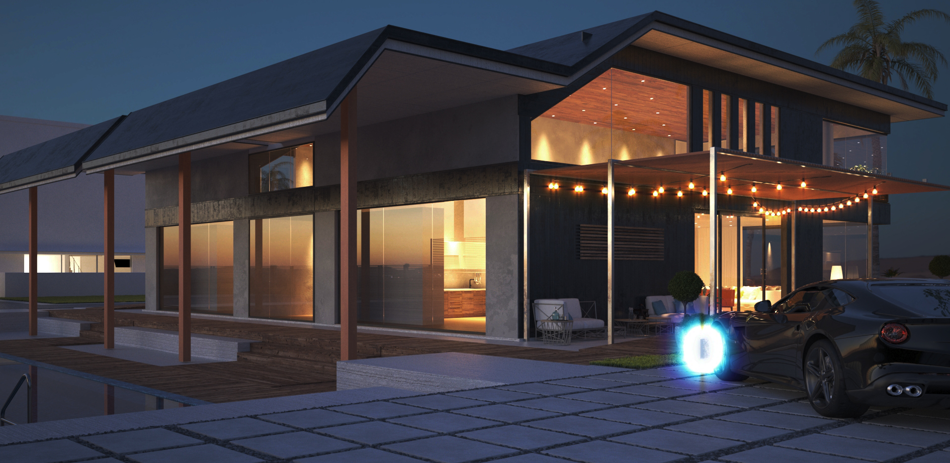 Side elevation — wabi-sabi architecture and interior design by W Vision Lab Malaysia