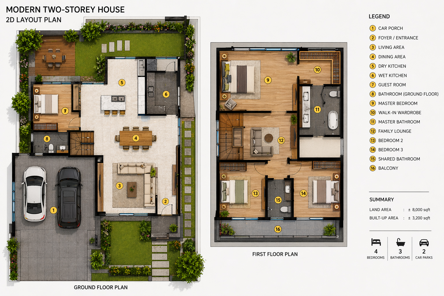 Floor plan — wabi-sabi architecture and interior design by W Vision Lab Malaysia