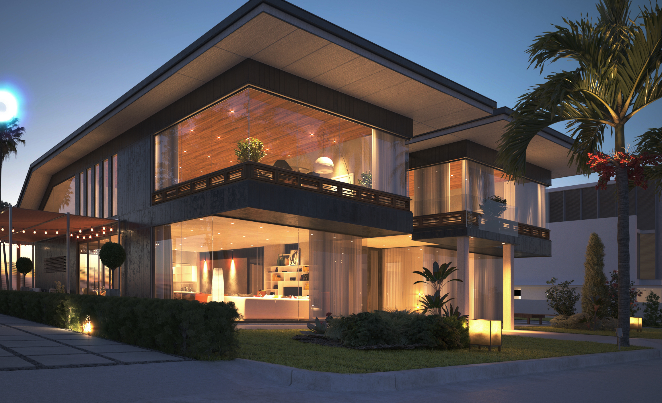 Charred timber contemporary villa — Dusk Villa by W Vision Lab Malaysia