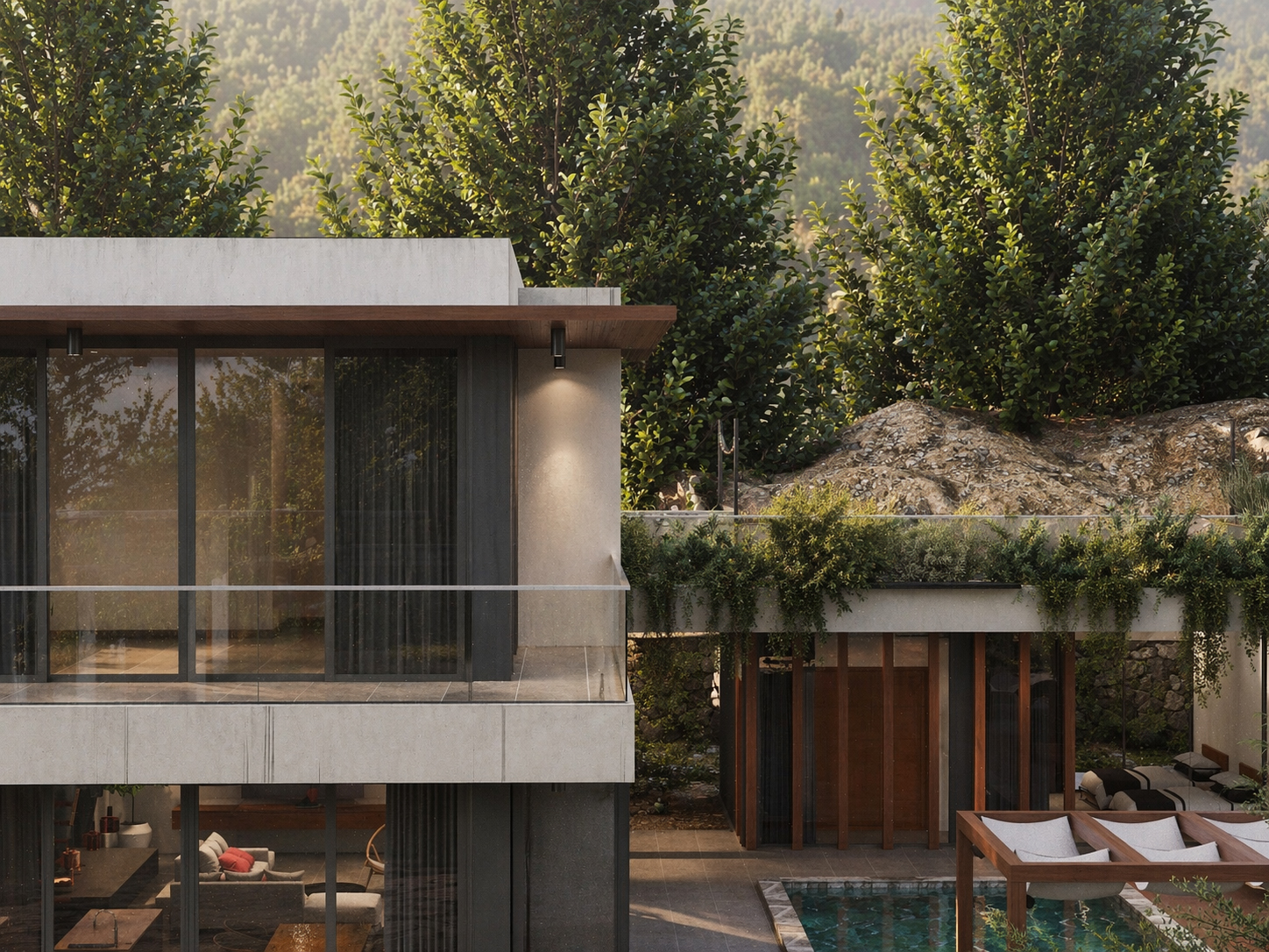Garden detail — wabi-sabi architecture and interior design by W Vision Lab Malaysia