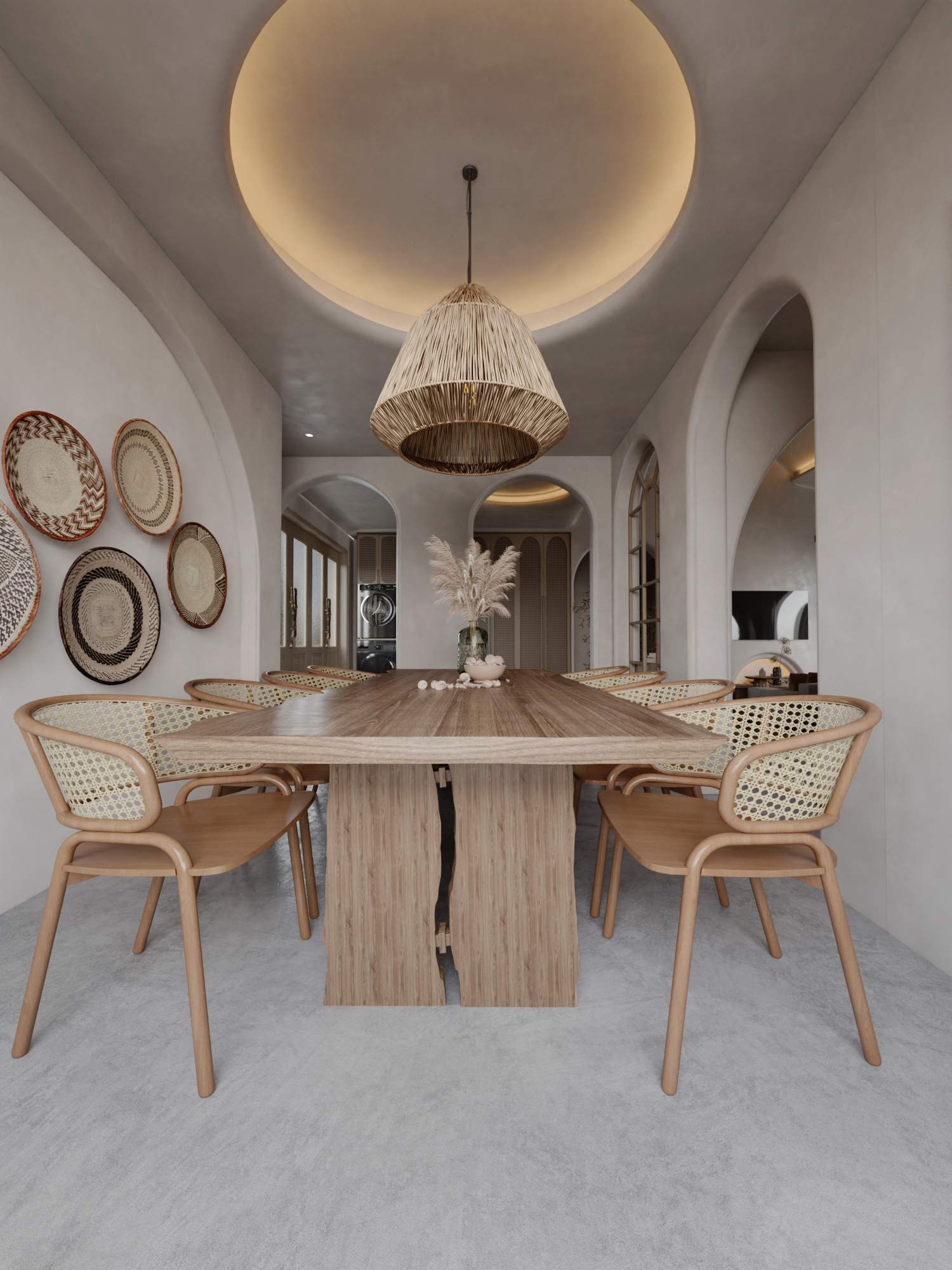 Dining — live-edge table
