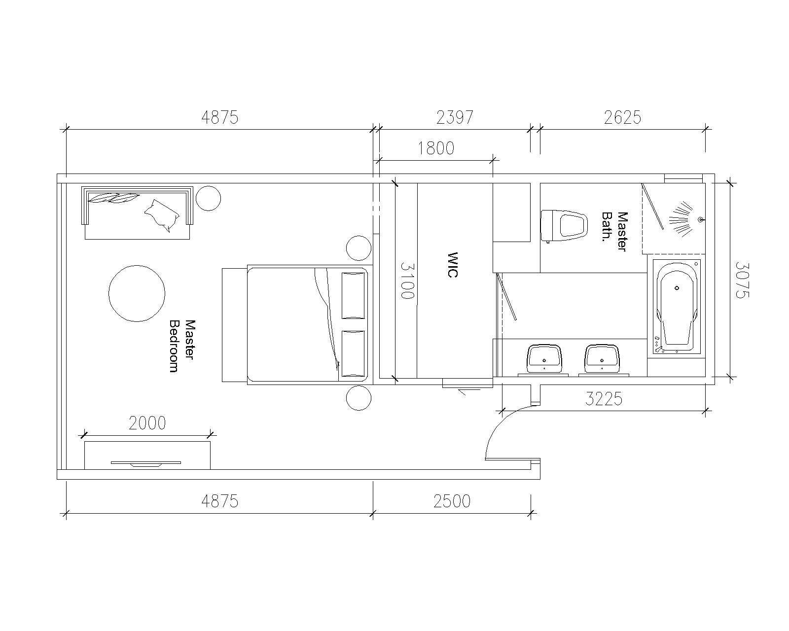 Suite floor plan — wabi-sabi architecture and interior design by W Vision Lab Malaysia