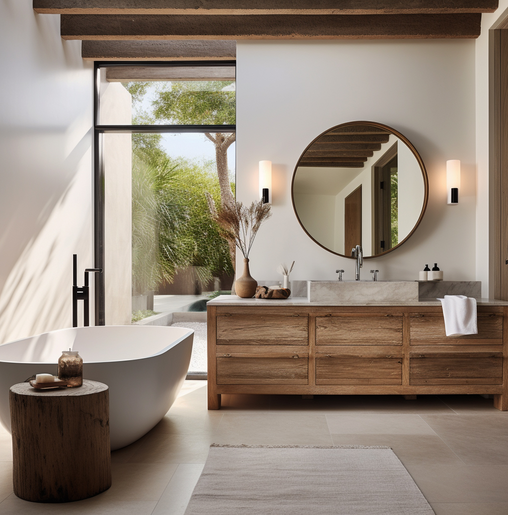 Ensuite bathroom — wabi-sabi architecture and interior design by W Vision Lab Malaysia