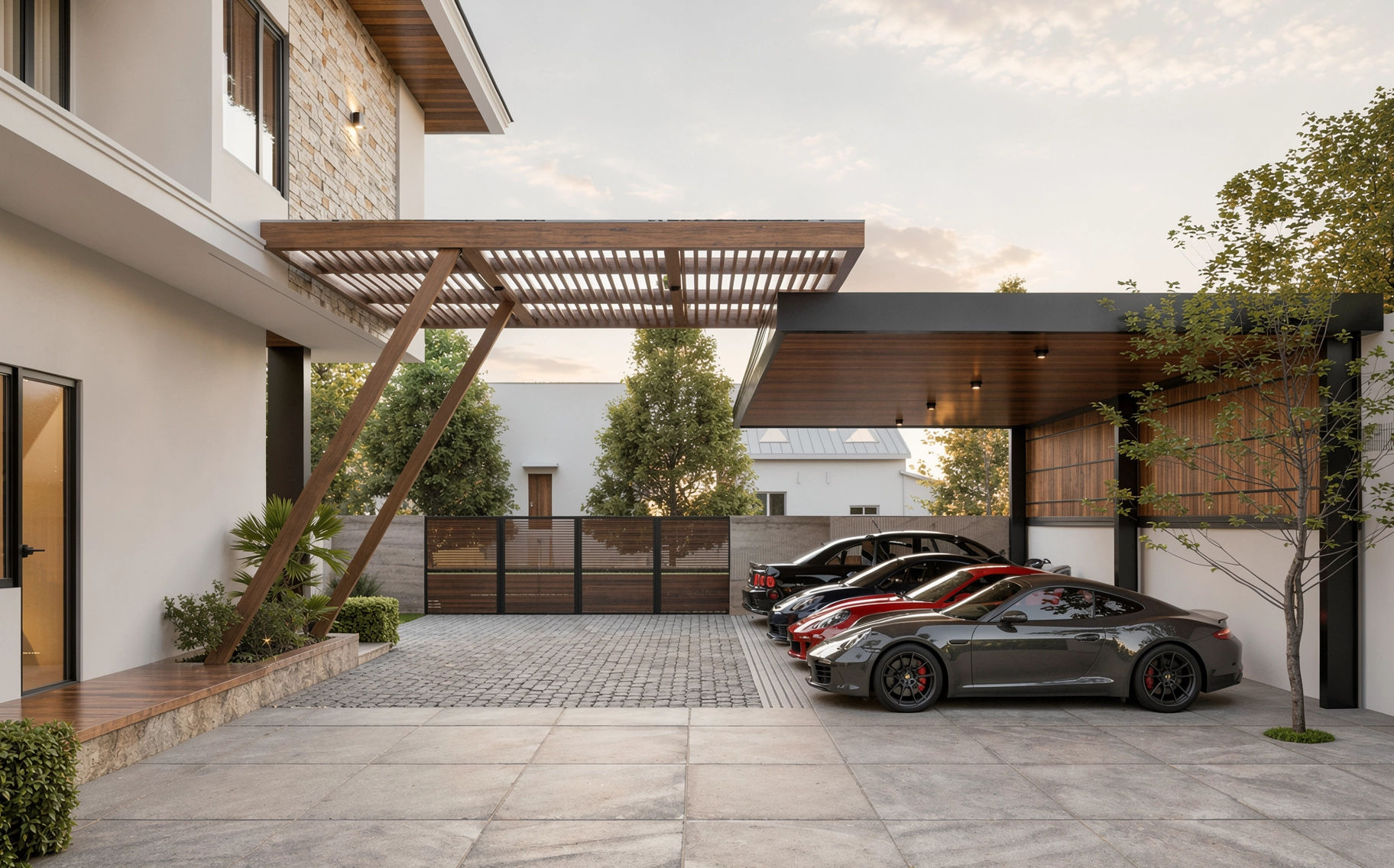 Driveway view — wabi-sabi architecture and interior design by W Vision Lab Malaysia